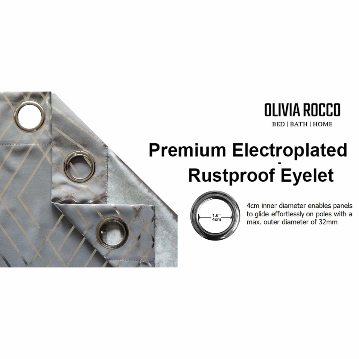 Geometric Silver Sparkle Blackout Curtains - Joe’s Haven