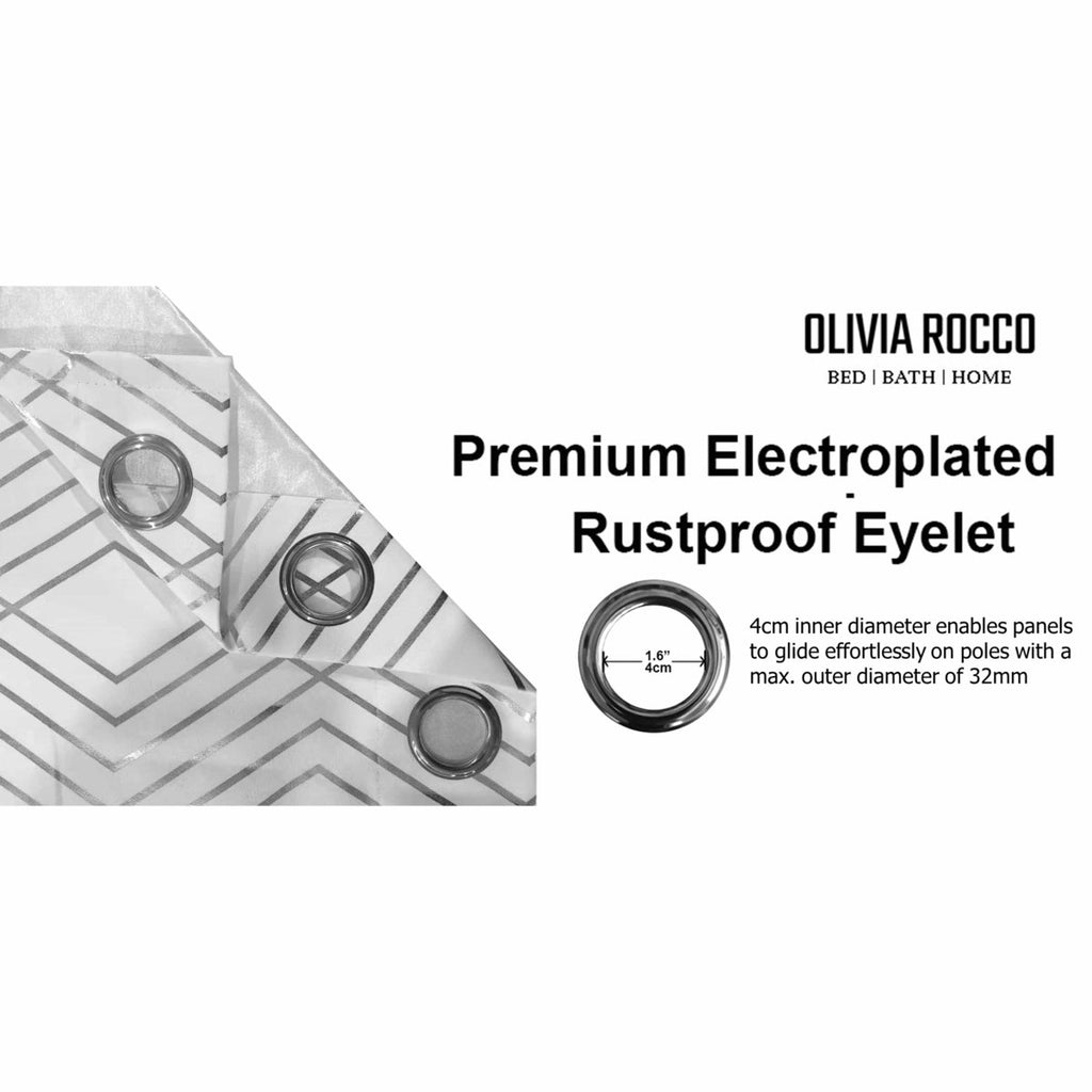 Geometric White Sparkle Blackout Curtains - Joe’s Haven