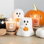 Ghost Tealight Holder with Pumpkin - Joe’s Haven