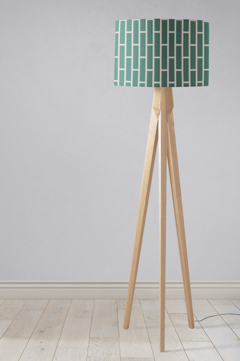 Green and Beige Geometric Lampshade - Joe’s Haven