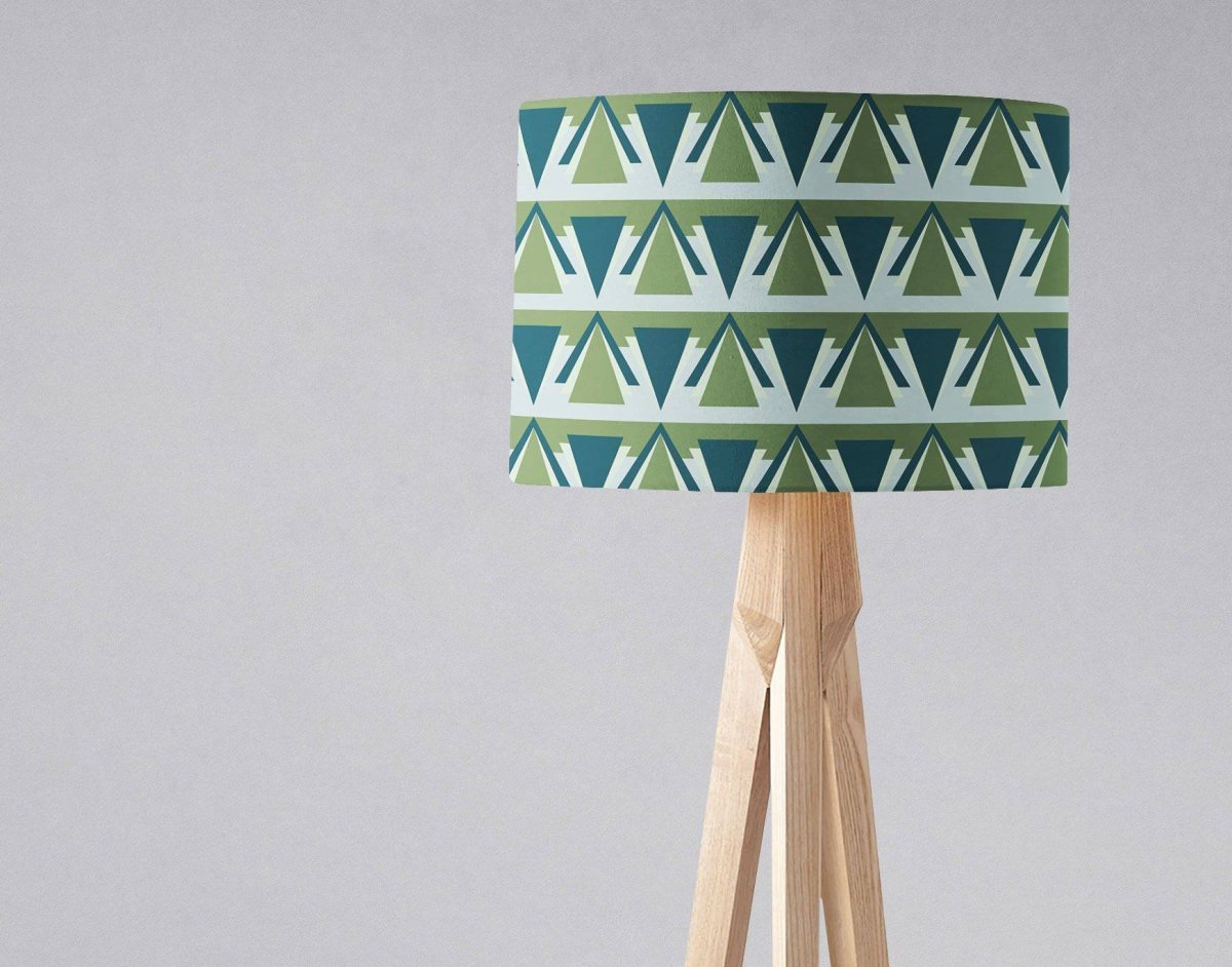 Green and Grey Art Deco Lampshade, Ceiling or Table Lamp Shade - Joe’s Haven