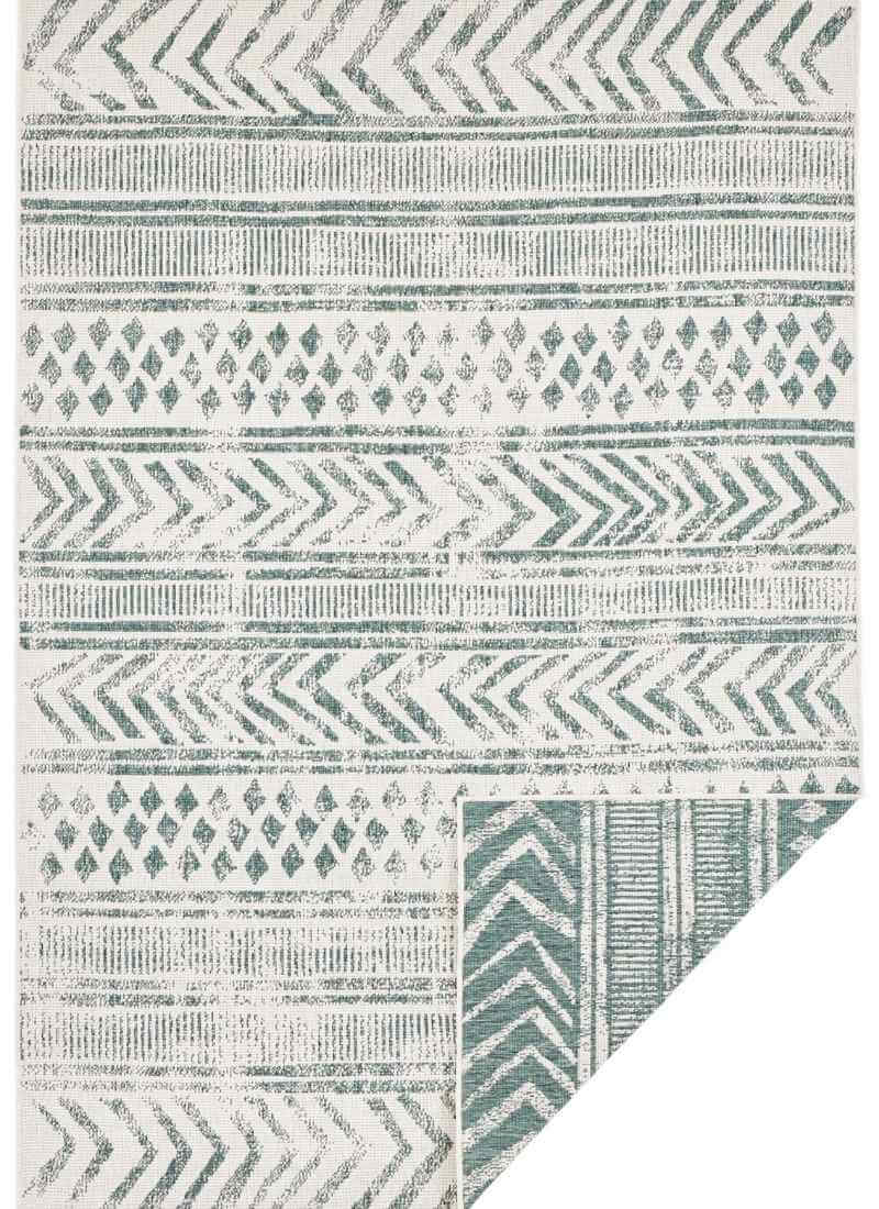 Reversible Geometric Indoor-Outdoor Flatweave Rug
