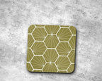 Olive Green Geometric Hexagons Placemats, Set of 4 or Set of 6 - Joe’s Haven