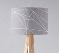Grey with a White Lines Geometric Design Lampshade, Ceiling or Table Lamp Shade - Joe’s Haven
