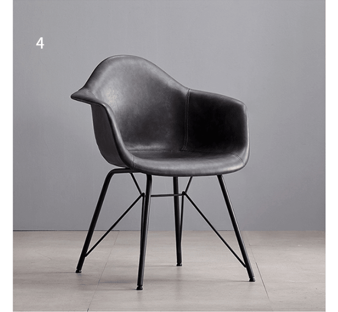A Set of 2 Bobby Dining Chairs, Distressed Leather - Joe’s Haven