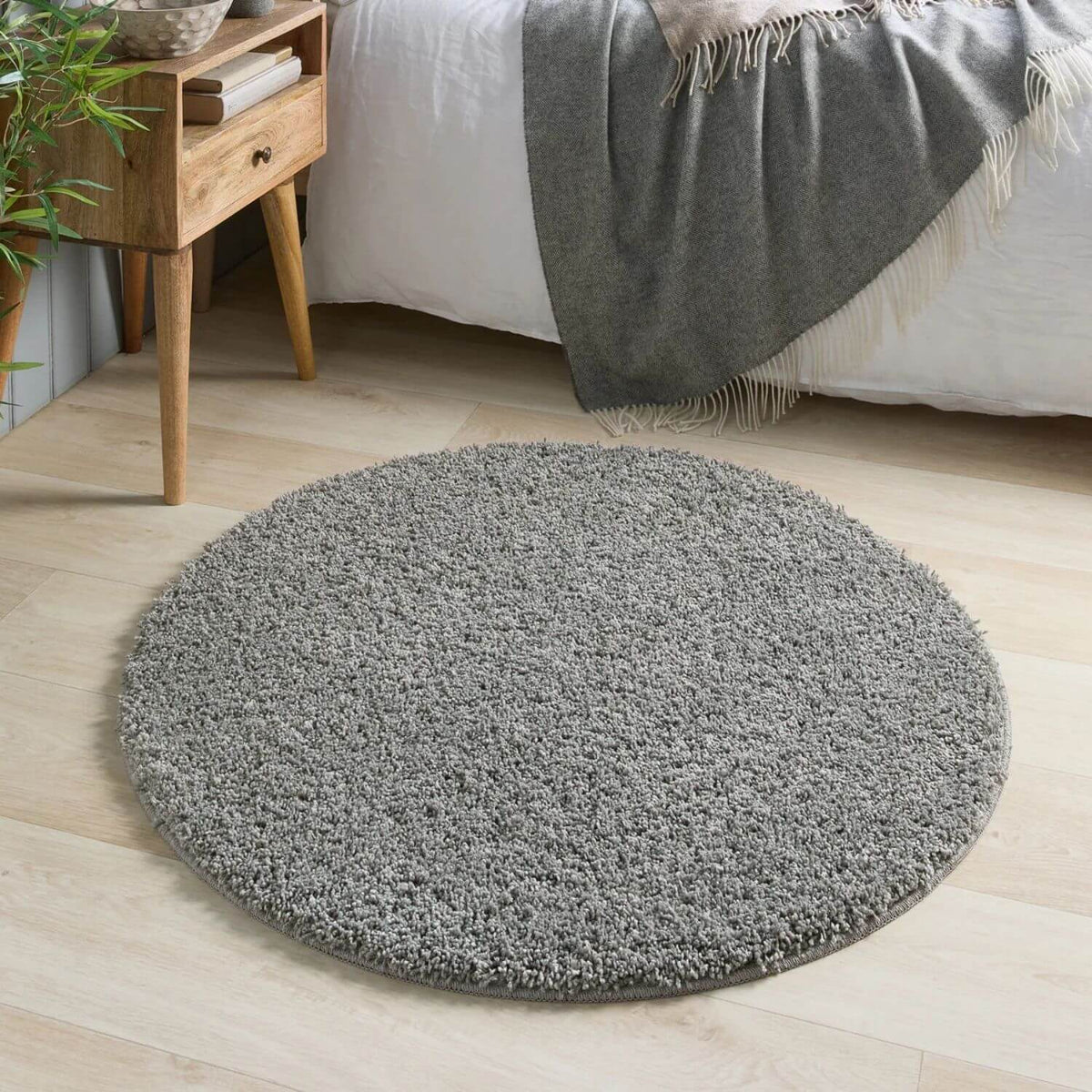 Washable Ghost Grey Shaggy Rug - Joe’s Haven