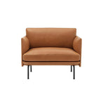 Muuto Outline Style Armchair, 2 Seater, Leather