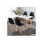 Halo Dining Table and Ghost Chair Set for 4 - Eiffel Plastic Chairs and a Rectangle Dining Table - Joe’s Haven
