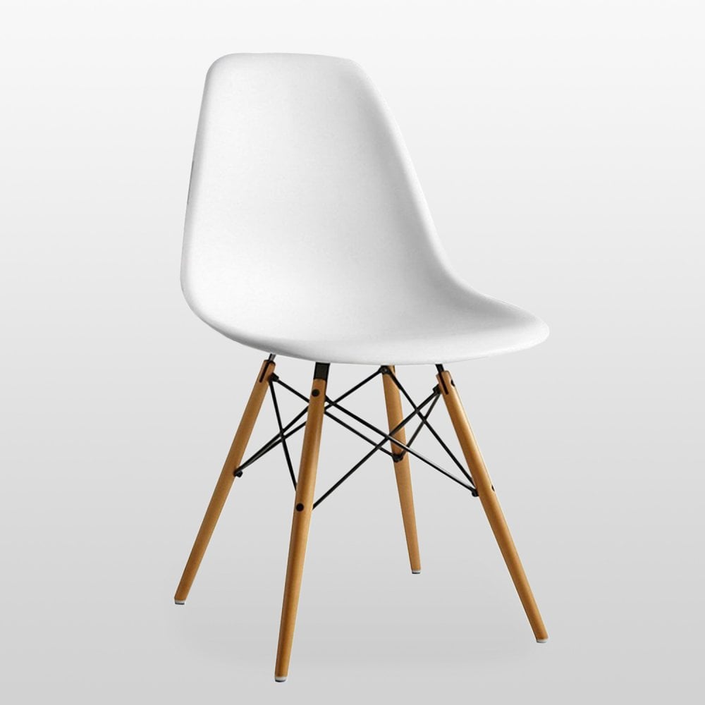 Halo Dining Table and Ghost Chair Set for 4 - Eiffel Plastic Chairs and a Rectangle Dining Table - Joe’s Haven