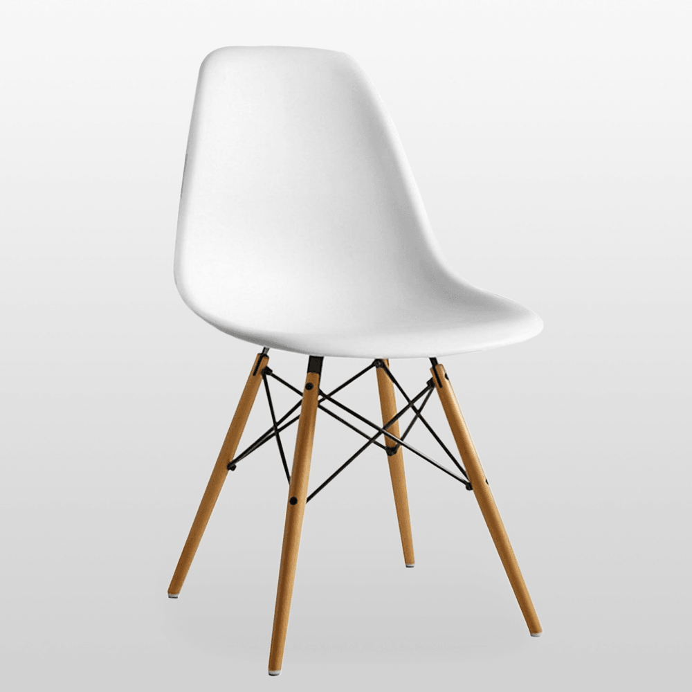 Halo Dining Table and Ghost Chair Set for 4 - Eiffel Plastic Chairs and a Rectangle Dining Table - Joe’s Haven
