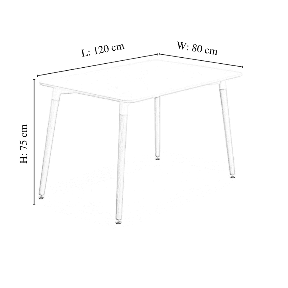 Halo Dining Table and Ghost Chair Set for 4 - Eiffel Plastic Chairs and a Rectangle Dining Table - Joe’s Haven