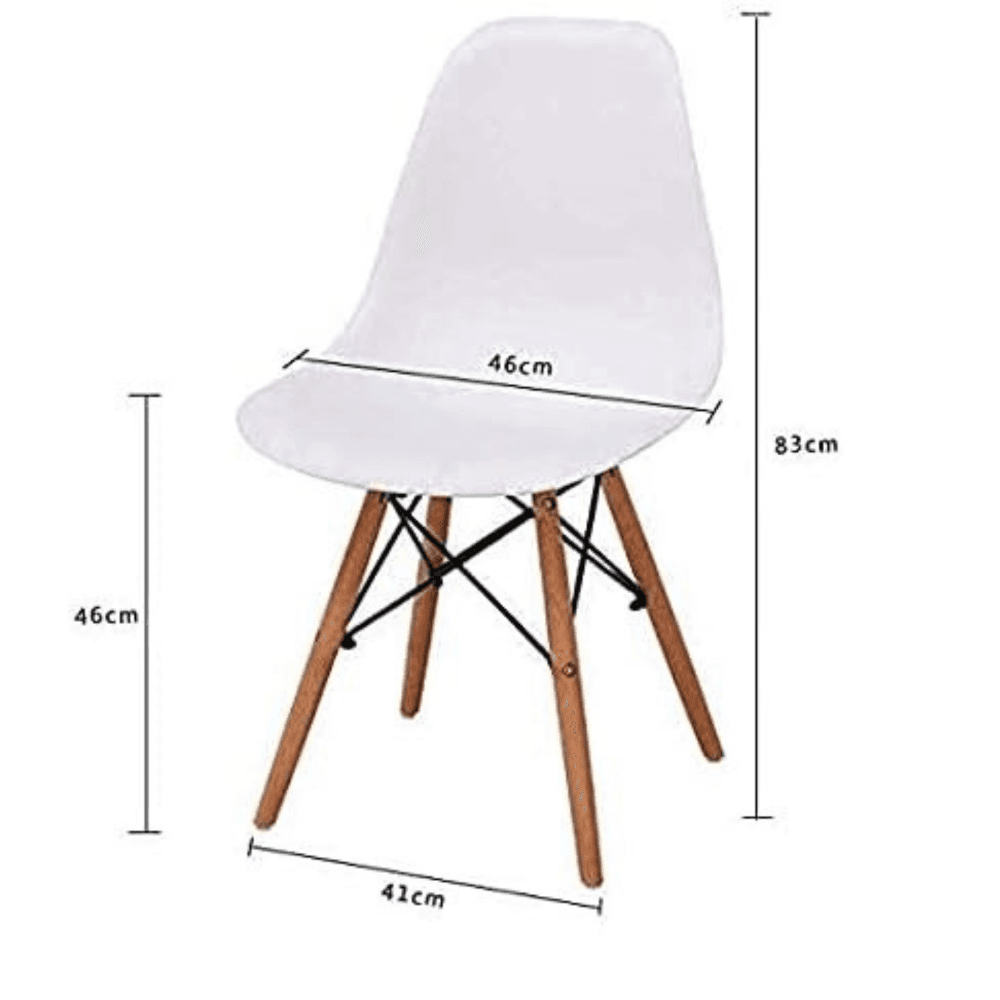 Halo Dining Table and Ghost Chair Set for 4 - Eiffel Plastic Chairs and a Rectangle Dining Table - Joe’s Haven