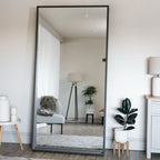 Hanaka - Full Length Black Oak Rectangle Mirror - 200cm x 100cm - Joe’s Haven