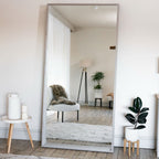 Hanaka - Full Length Grey Oak Rectangle Mirror - 200cm x 100cm - Joe’s Haven