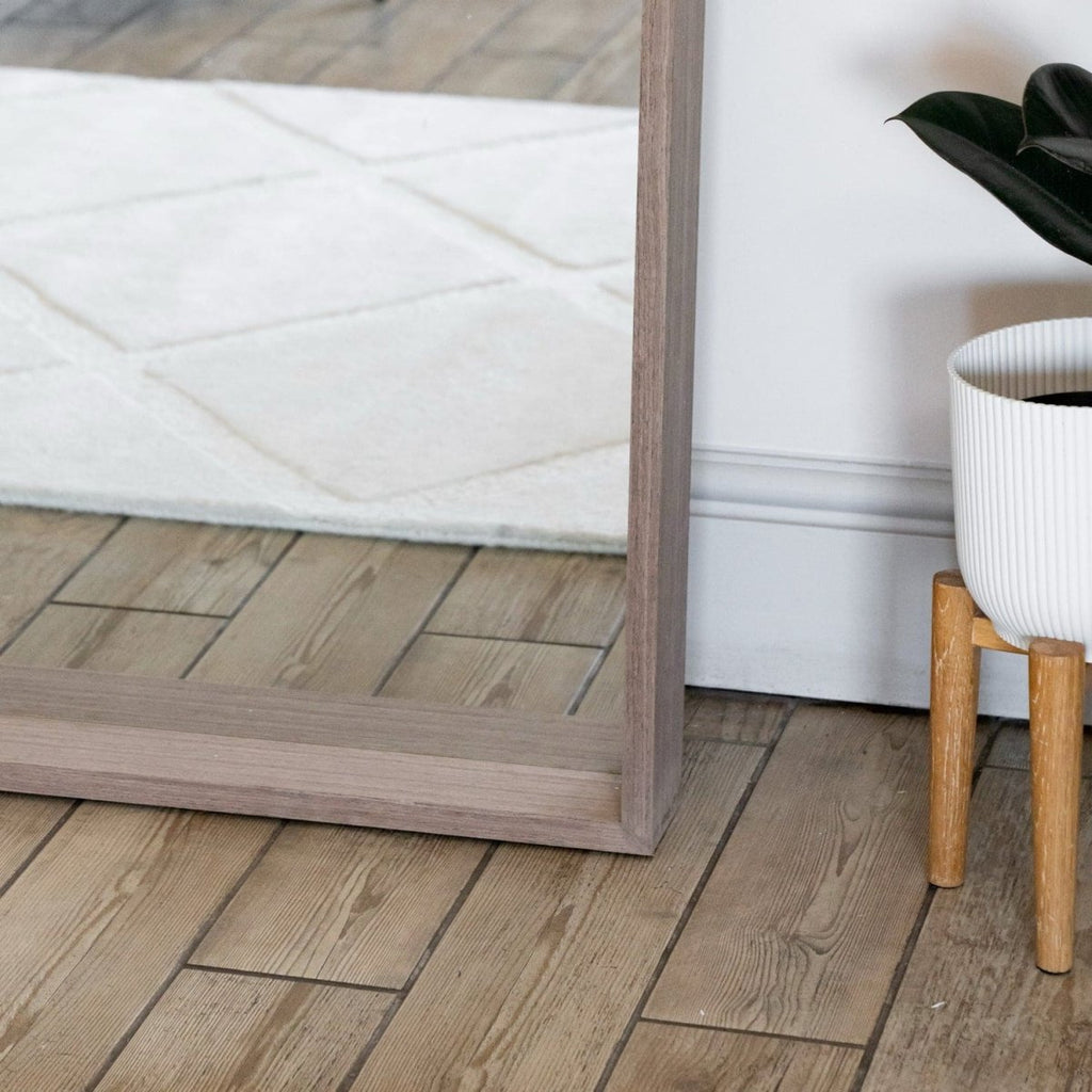 Hanaka - Full Length Walnut Wood Rectangle Mirror - 200cm x 100cm - Joe’s Haven