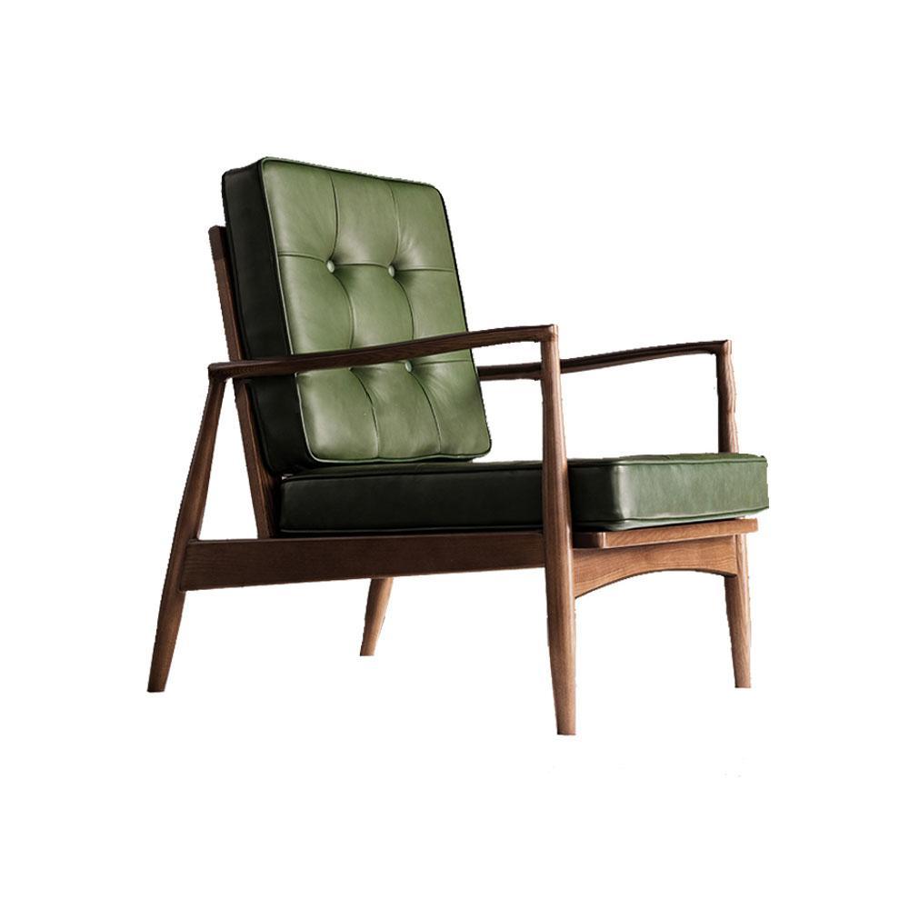 Hans CH32 Green Armchair, Solid Wood - Joe’s Haven