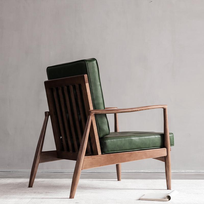 Hans CH32 Green Armchair, Solid Wood - Joe’s Haven