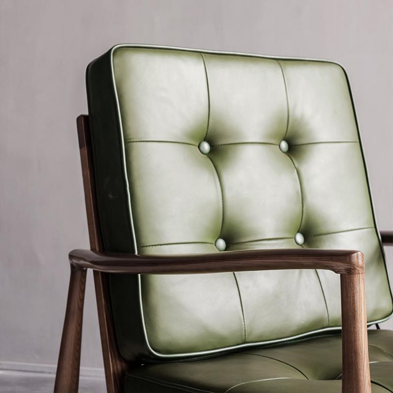 Hans CH32 Green Armchair, Solid Wood - Joe’s Haven