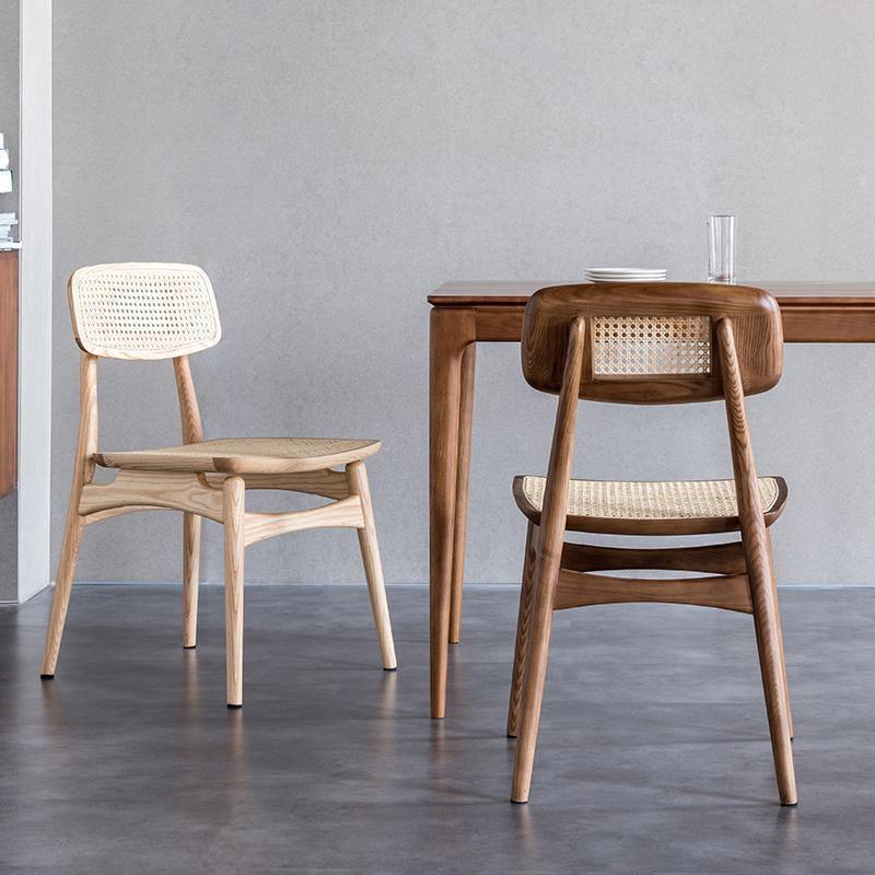 Hans Style Rattan Dining Chair, Light Oak - Joe’s Haven