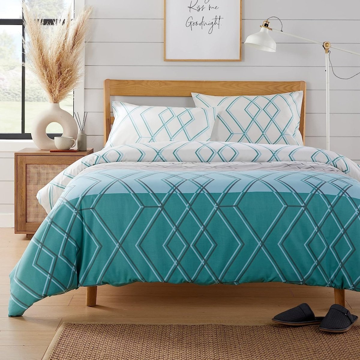 Havanna Geo Reversible Luxury Cotton Blend Duvet Cover Set - Joe’s Haven