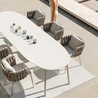 Vallee Rattan Outdoor Dining Table Set, Table With Six Dining Chairs - Joe’s Haven