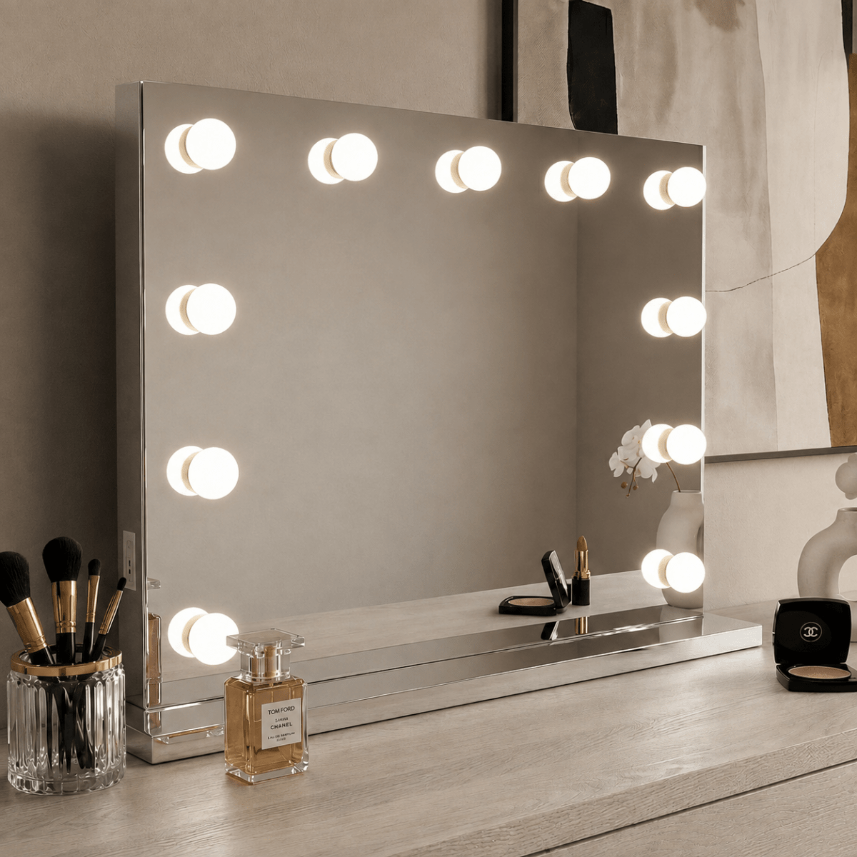 Houston Bluetooth Hollywood Mirror 80x60cm - Joe’s Haven