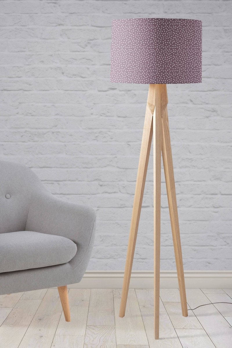 Purple Lampshade with a Modern Line Design, Ceiling or Table Lamp Shade - Joe’s Haven
