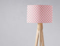 Pink Lampshade with a White Geometric Design, Ceiling or Table Light Shade - Joe’s Haven