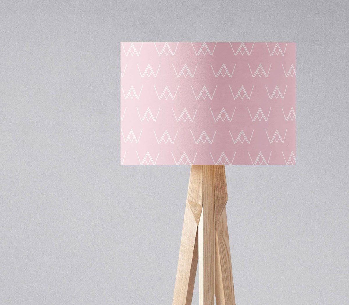 Pink Lampshade with White Abstract Design, Ceiling or Table Lamp Shade - Joe’s Haven