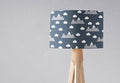 Navy Blue Lampshade with a Clouds and Mountains Design, Ceiling or Table Lamp Shade - Joe’s Haven