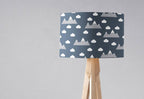 Navy Blue Lampshade with a Clouds and Mountains Design, Ceiling or Table Lamp Shade - Joe’s Haven