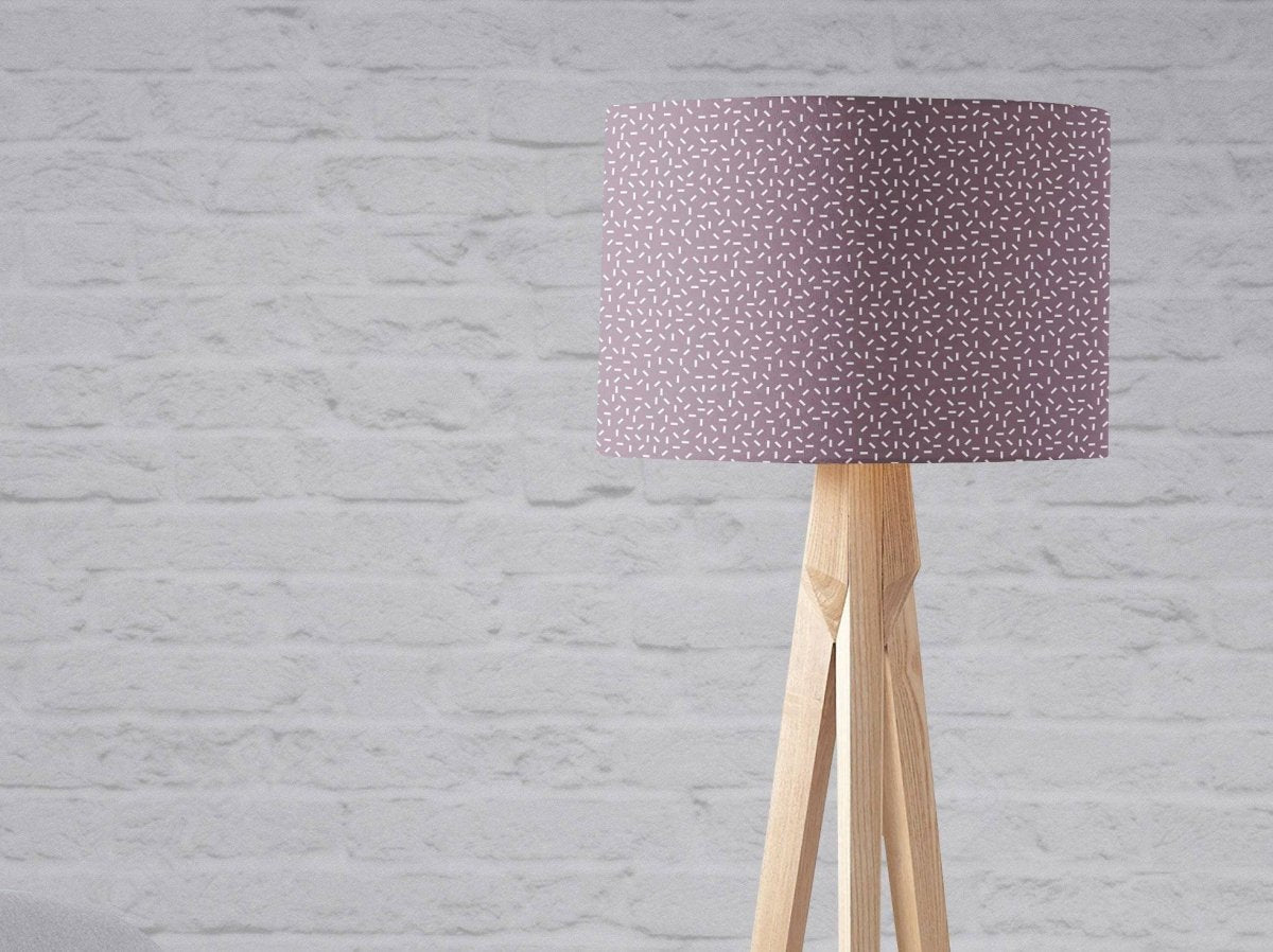 Purple Lampshade with a Modern Line Design, Ceiling or Table Lamp Shade - Joe’s Haven