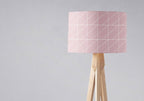 Blush Pink with a White Geometric Design Lampshade, Ceiling or Table Lamp Shade - Joe’s Haven