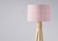 Blush Pink with a White Geometric Design Lampshade, Ceiling or Table Lamp Shade - Joe’s Haven