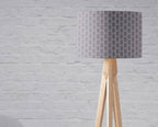 Grey with White Squares Geometric Design Lampshade, Ceiling or Table Lamp Shade - Joe’s Haven