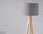 Grey with White Squares Geometric Design Lampshade, Ceiling or Table Lamp Shade - Joe’s Haven