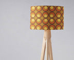 Brown and Orange Retro 1970's Design Lampshade, Ceiling or Table Lamp Shade - Joe’s Haven