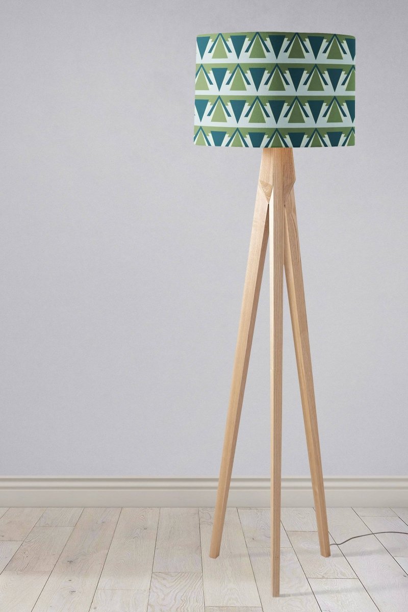 Green and Grey Art Deco Lampshade, Ceiling or Table Lamp Shade - Joe’s Haven