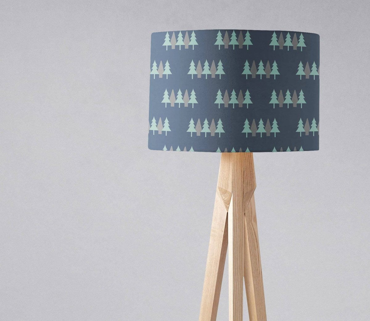 Dark Blue Scandinavian Forest Lampshade, Ceiling or Table Lamp Shade - Joe’s Haven