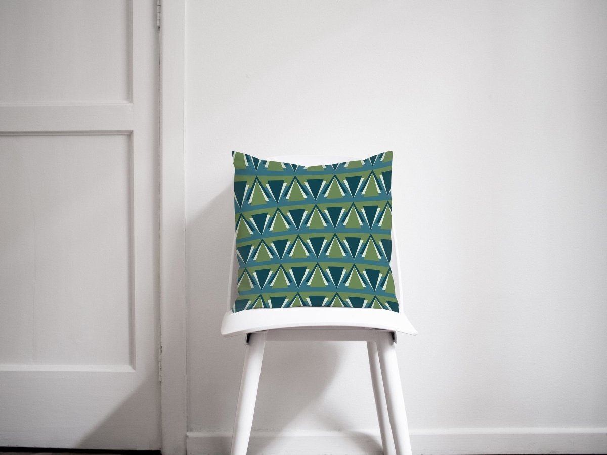 Green and Blue Art Deco Design Cushions, Throw Pillow - Joe’s Haven