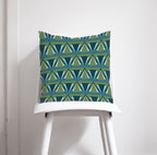 Green and Blue Art Deco Design Cushions, Throw Pillow - Joe’s Haven
