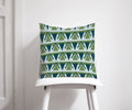 Green and Grey Art Deco Design Cushion, Throw Pillow - Joe’s Haven