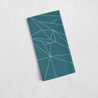 Teal Tea Towel with a White Line Geometric Design, Dish Towel, Kitchen Towel - Joe’s Haven