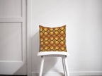 Mustard, Brown and Orange Cushion with a 70's Retro Design, Throw Pillow - Joe’s Haven
