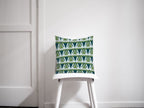 Green and Grey Art Deco Design Cushion, Throw Pillow - Joe’s Haven