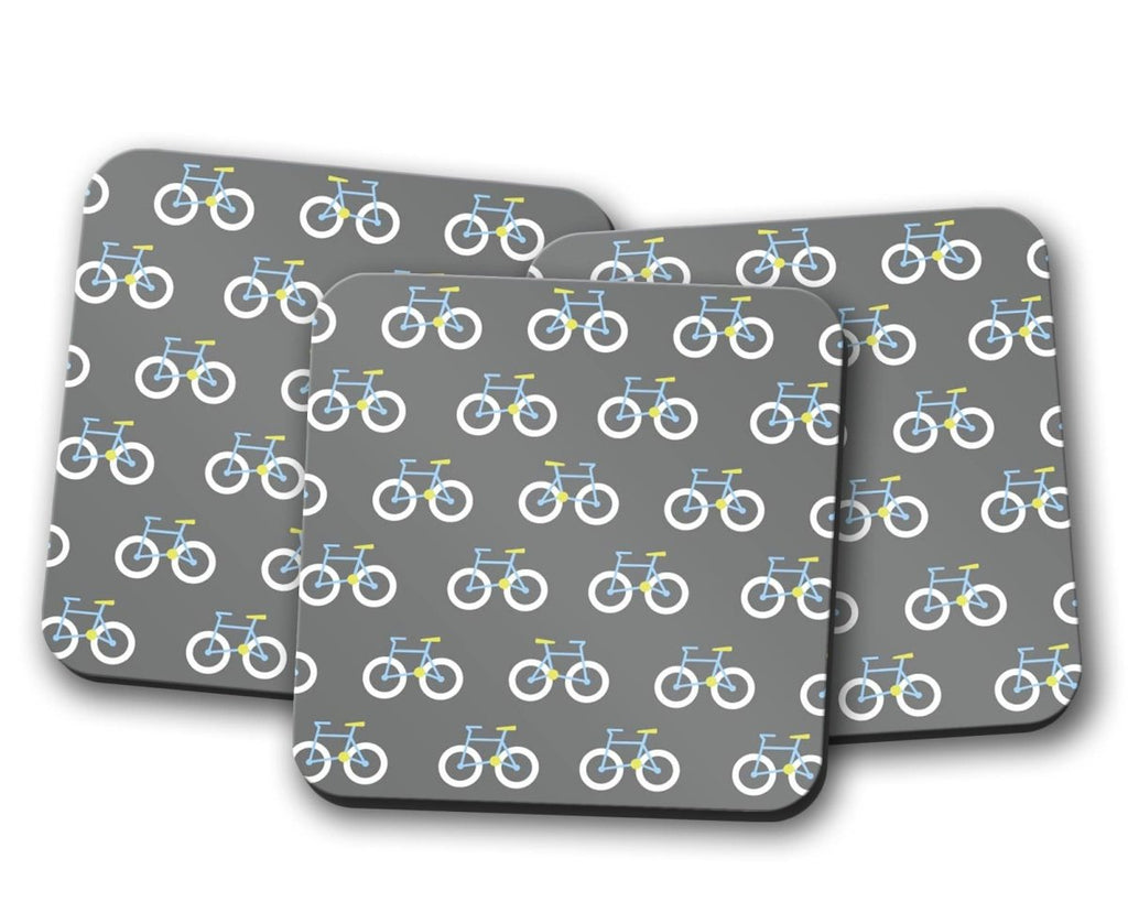 Grey Coaster with a Bicycle Design, Table Decor Drinks Mat - Joe’s Haven
