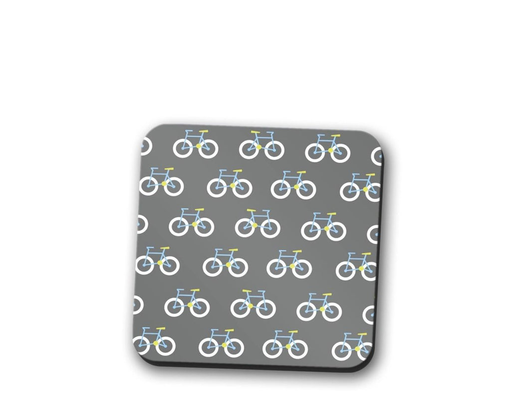 Grey Coaster with a Bicycle Design, Table Decor Drinks Mat - Joe’s Haven