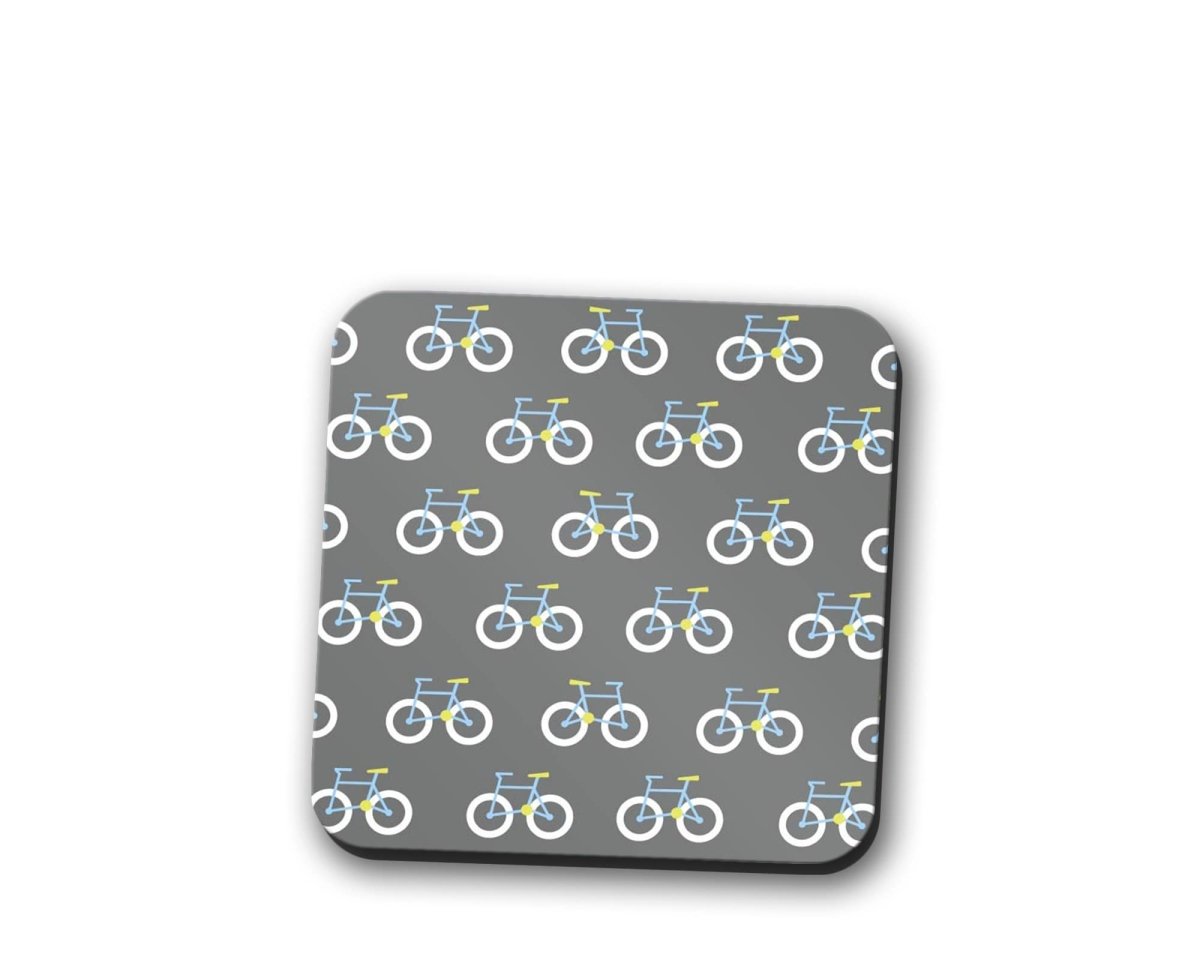 Grey Coaster with a Bicycle Design, Table Decor Drinks Mat - Joe’s Haven