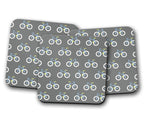 Grey Coaster with a Bicycle Design, Table Decor Drinks Mat - Joe’s Haven