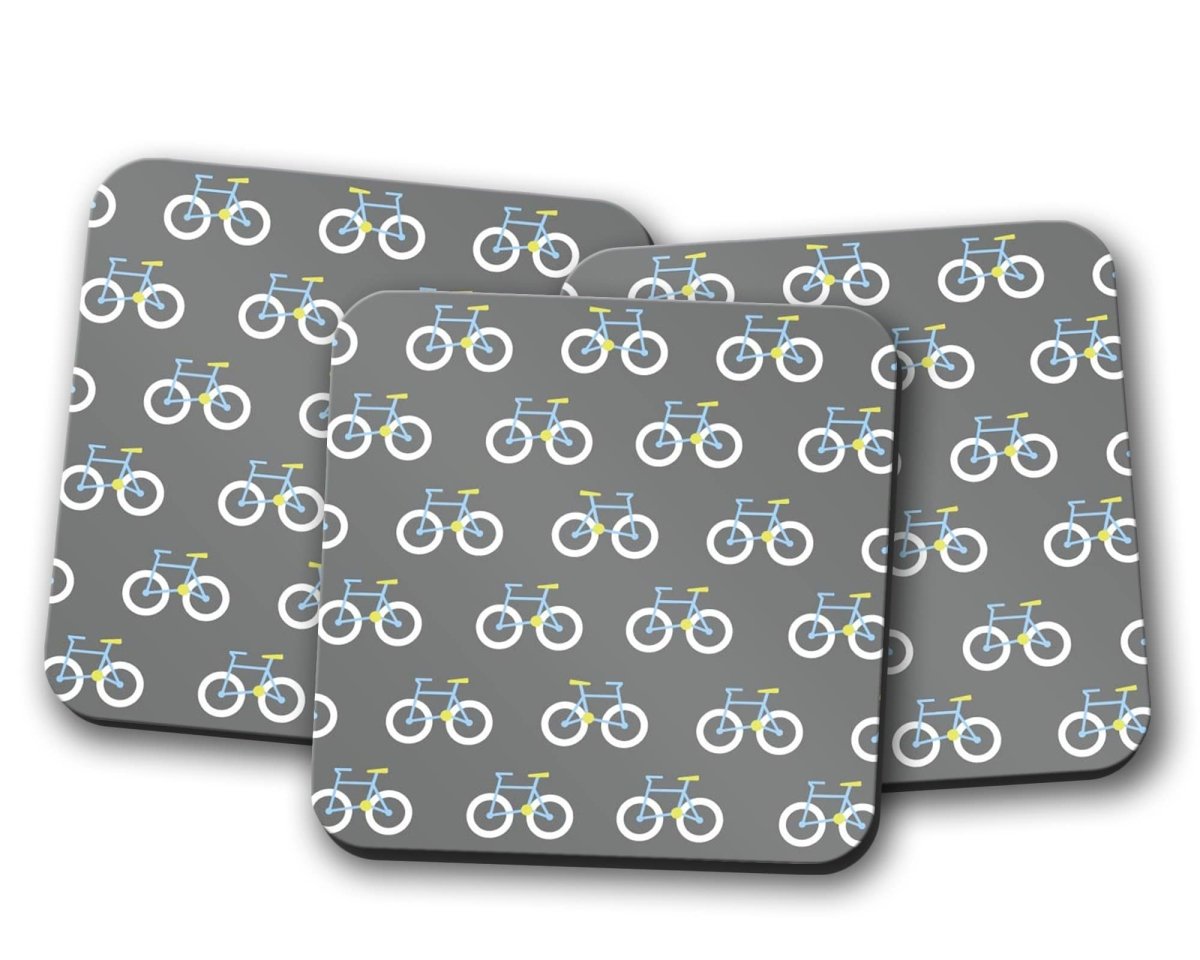 Grey Coaster with a Bicycle Design, Table Decor Drinks Mat - Joe’s Haven